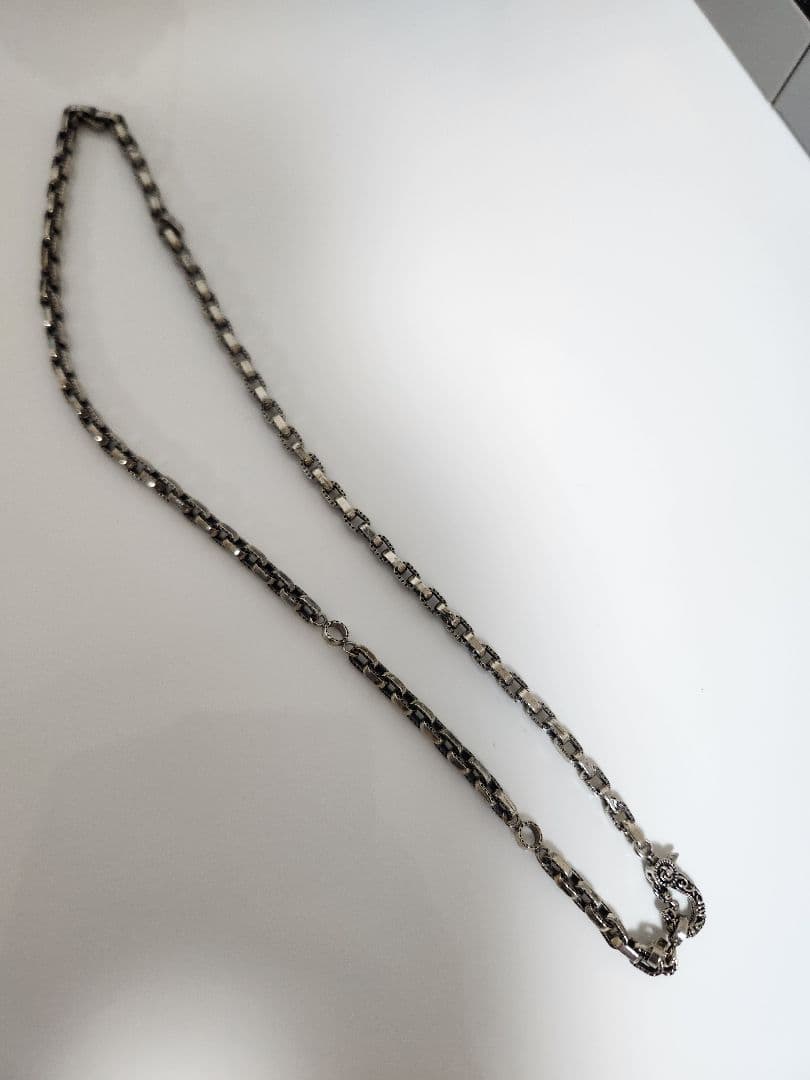 レザーズ&トレジャーズ　ハーフエングレイブリンクチェーン　50センチ