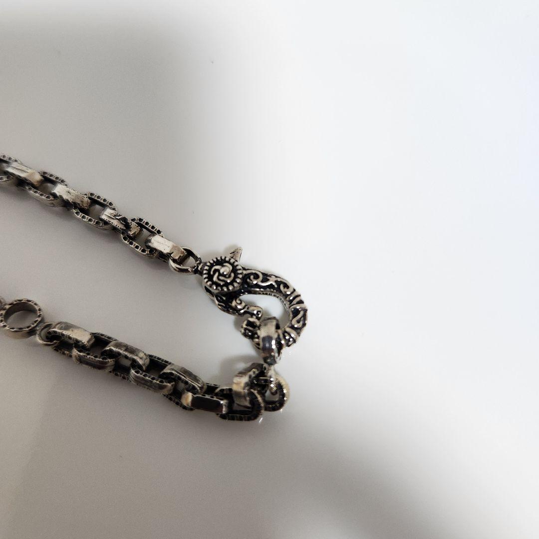 レザーズ&トレジャーズ　ハーフエングレイブリンクチェーン　50センチ