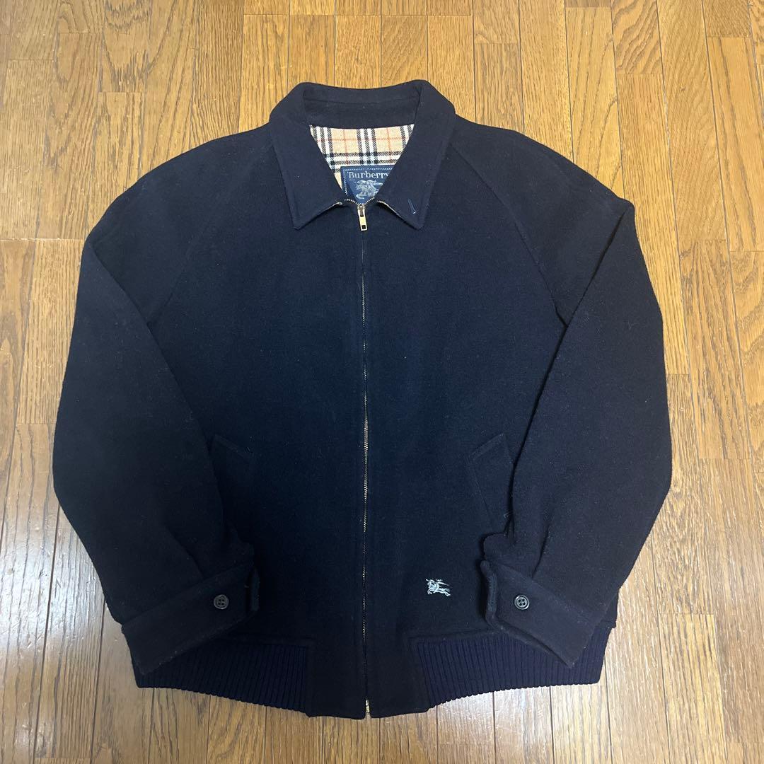 Burberrys バーバリー　ウール　ハリントンジャケット　ネイビー　90s