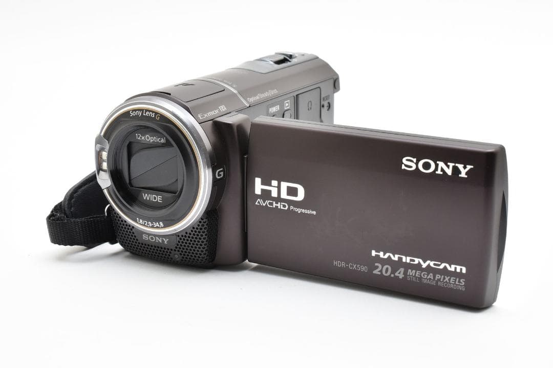 【美品】SONY Handycam HDR-CX590V ボルドーブラウン