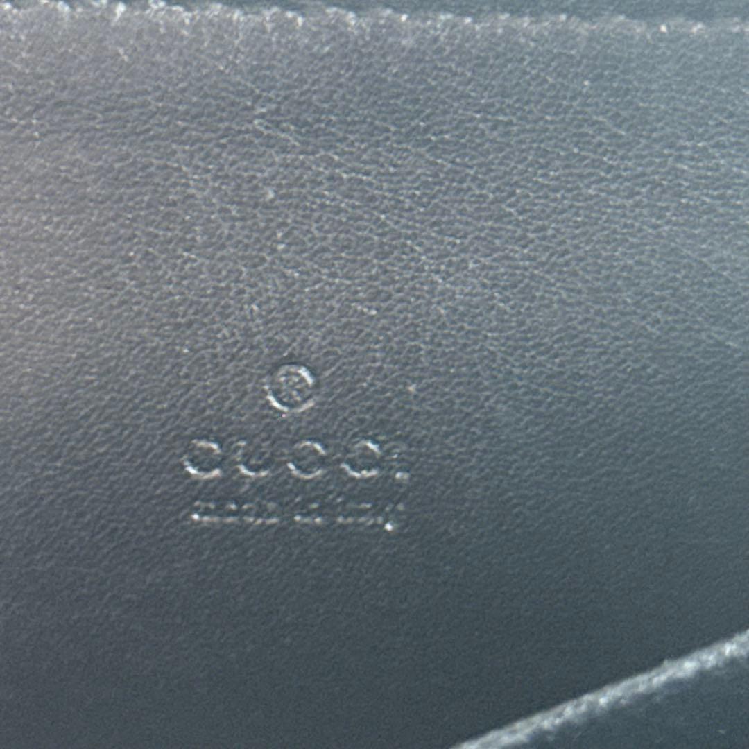 グッチ シマ ケース レザー ブラック コンパクトウォレット