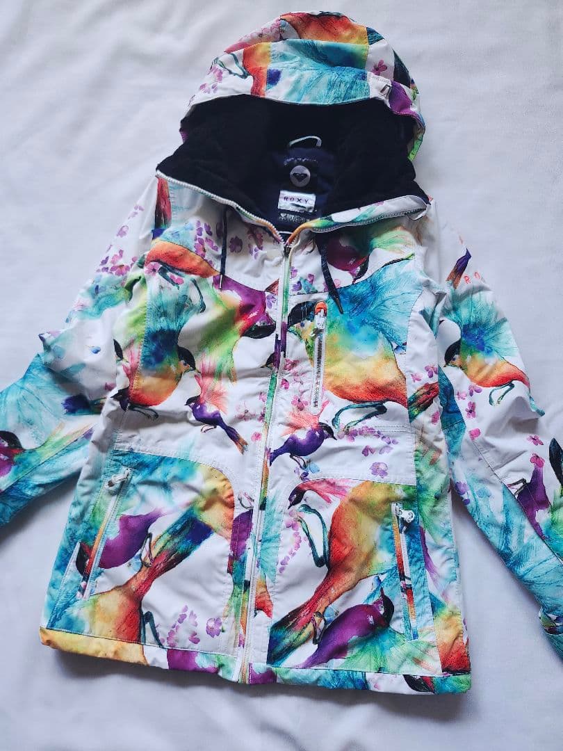 ロキシー　花柄　カラフル　バード　スノボジャケット