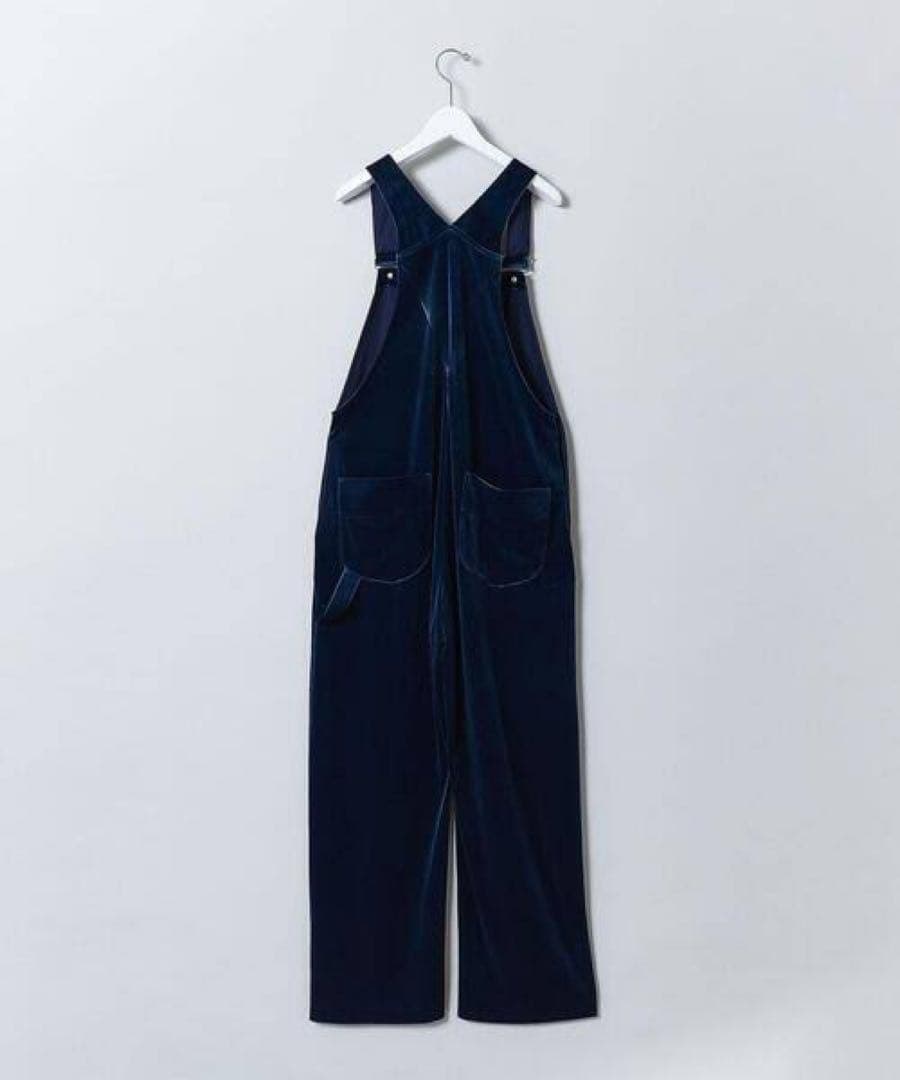 m*e様 ネイビー ベルベット サロペット