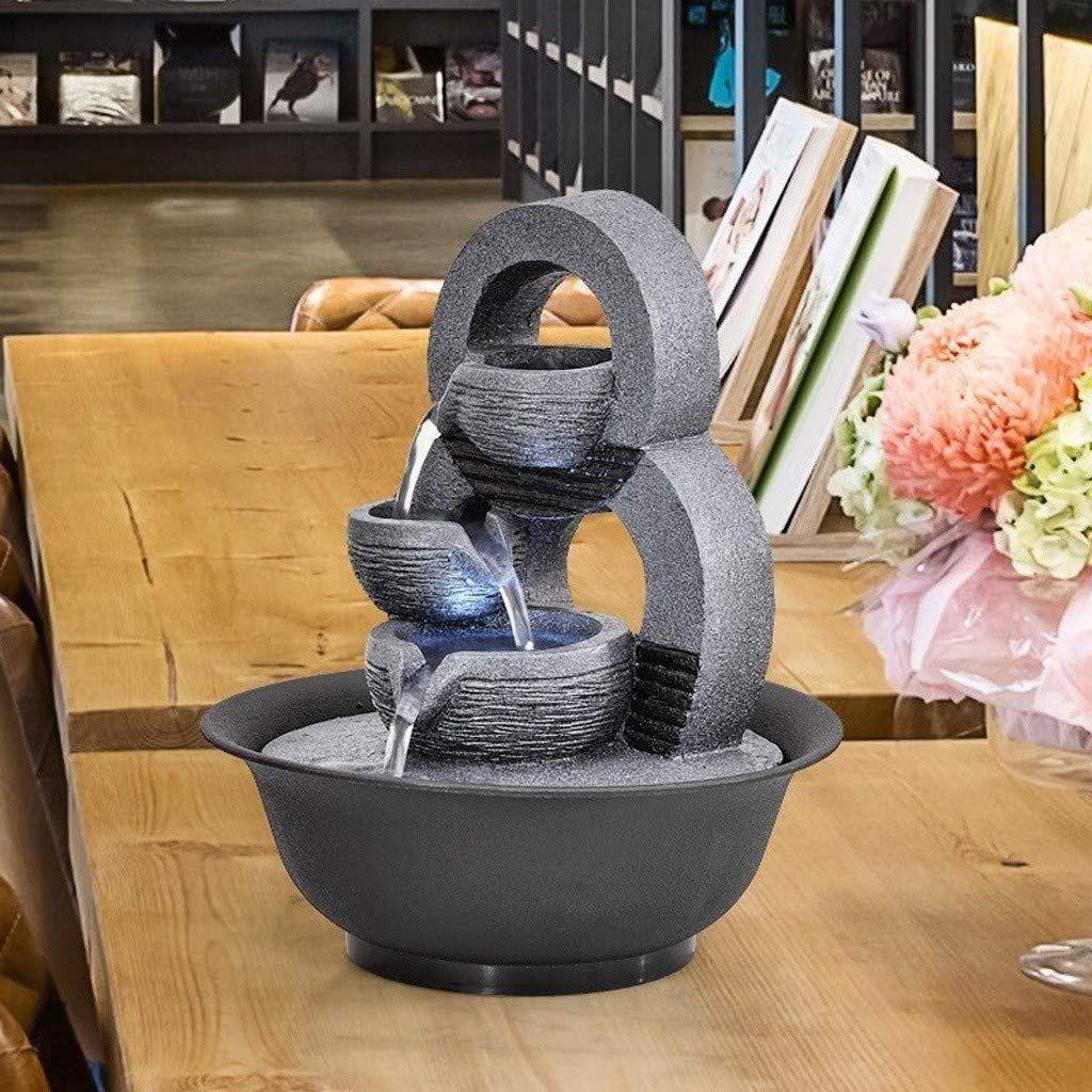 インテリア卓上噴水 シンプルな樹脂卓上噴水噴水装飾屋内噴水ホー置物風水 室内噴水