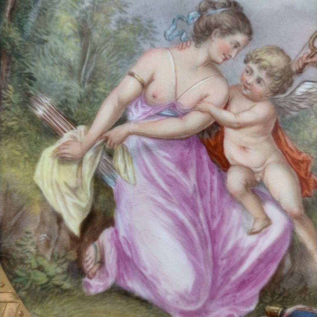 MEISSEN ボタン剣 飾り皿 プレート 天使