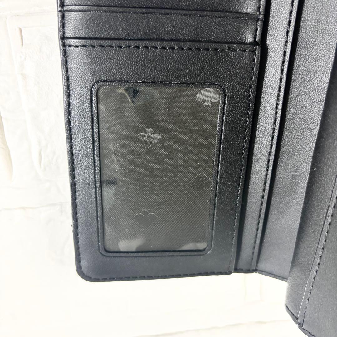 kate spade ケイトスペード 二つ折り財布 キルティング 黒 レザー