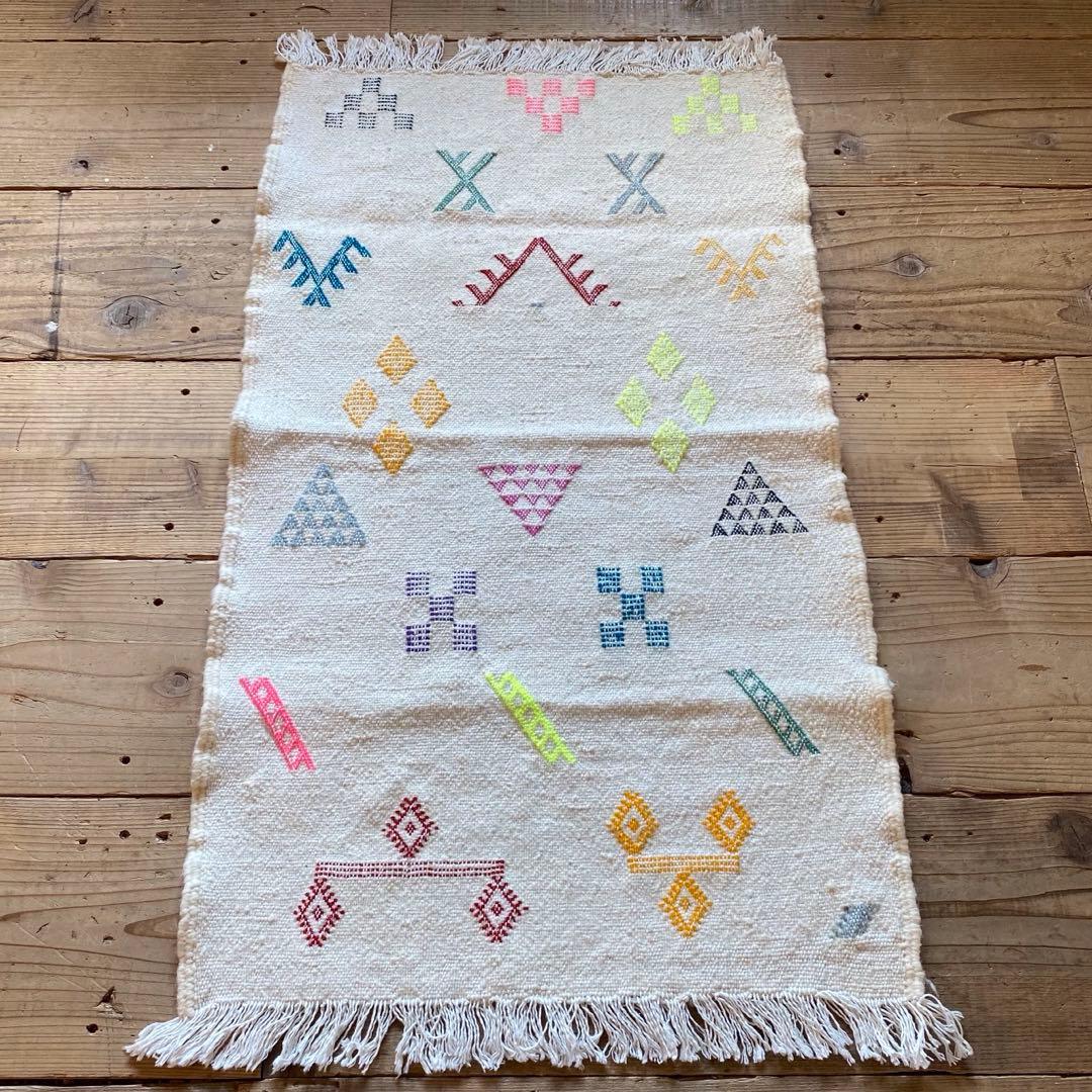 モロッコ ラグ キリム 約52×89cm