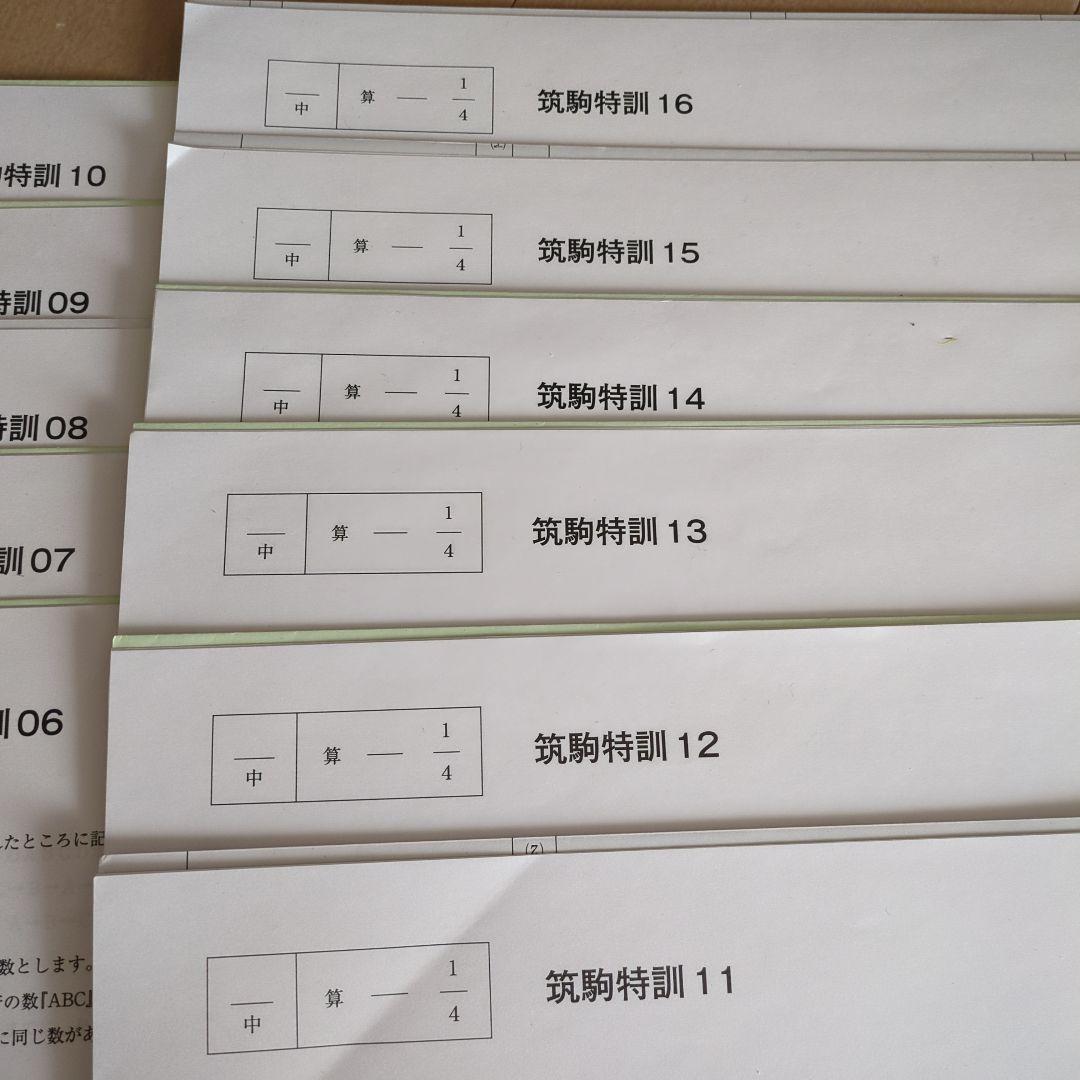 y*h様 最新サピックス筑駒特訓　全16回分