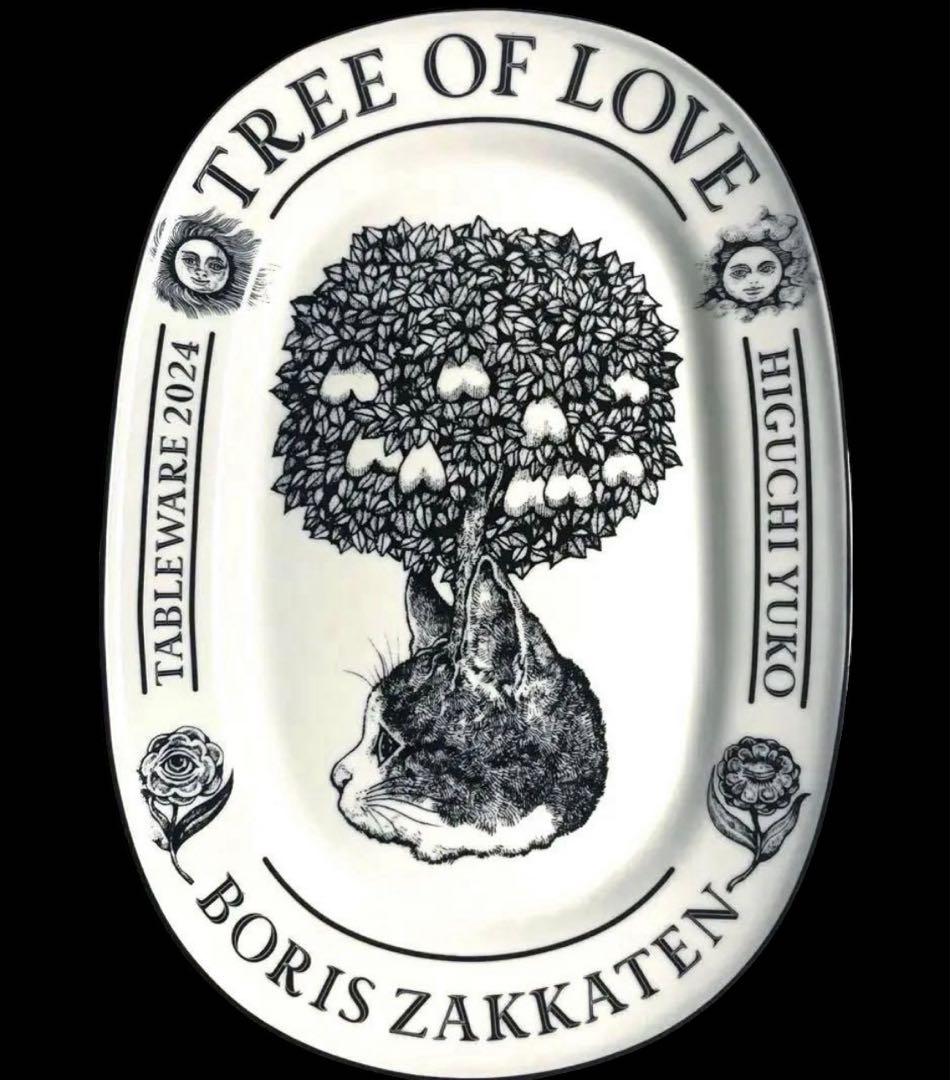 新品✨ボリス雑貨店 ヒグチユウコ ニャンコ オーバル皿　布ショッパー ねこ