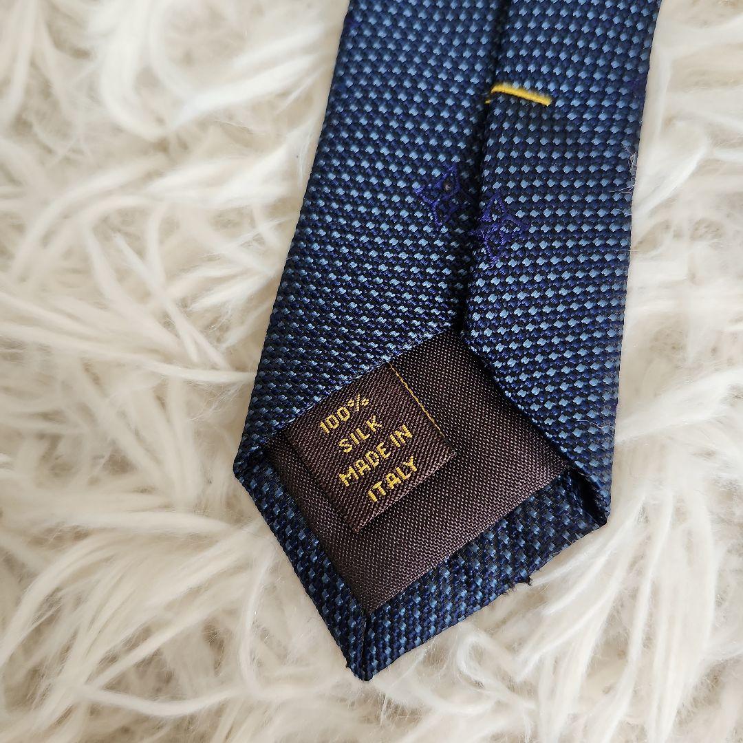 【美品】LouisVuitton ルイヴィトン ネイビー ネクタイ モノグラム