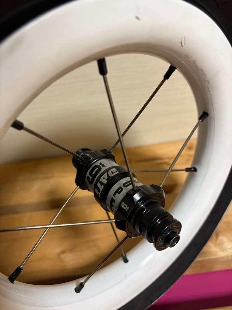 【中古】DATI 9 ホイール　カーボン　ランバイク　10本スポーク　現状
