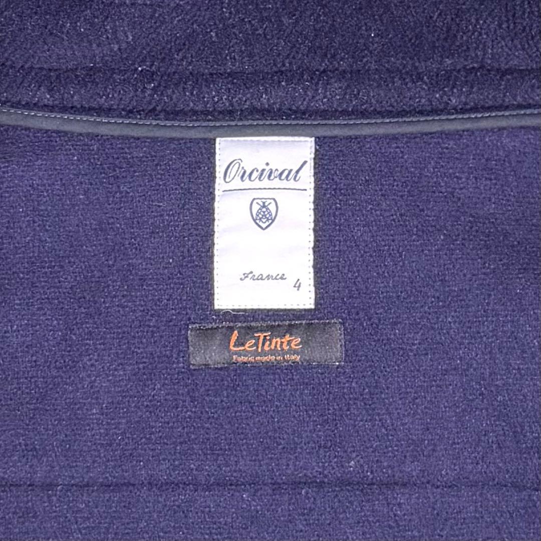 美品　orcival　letinte　パイルカット　ヘリンボーン　ダッフルコート