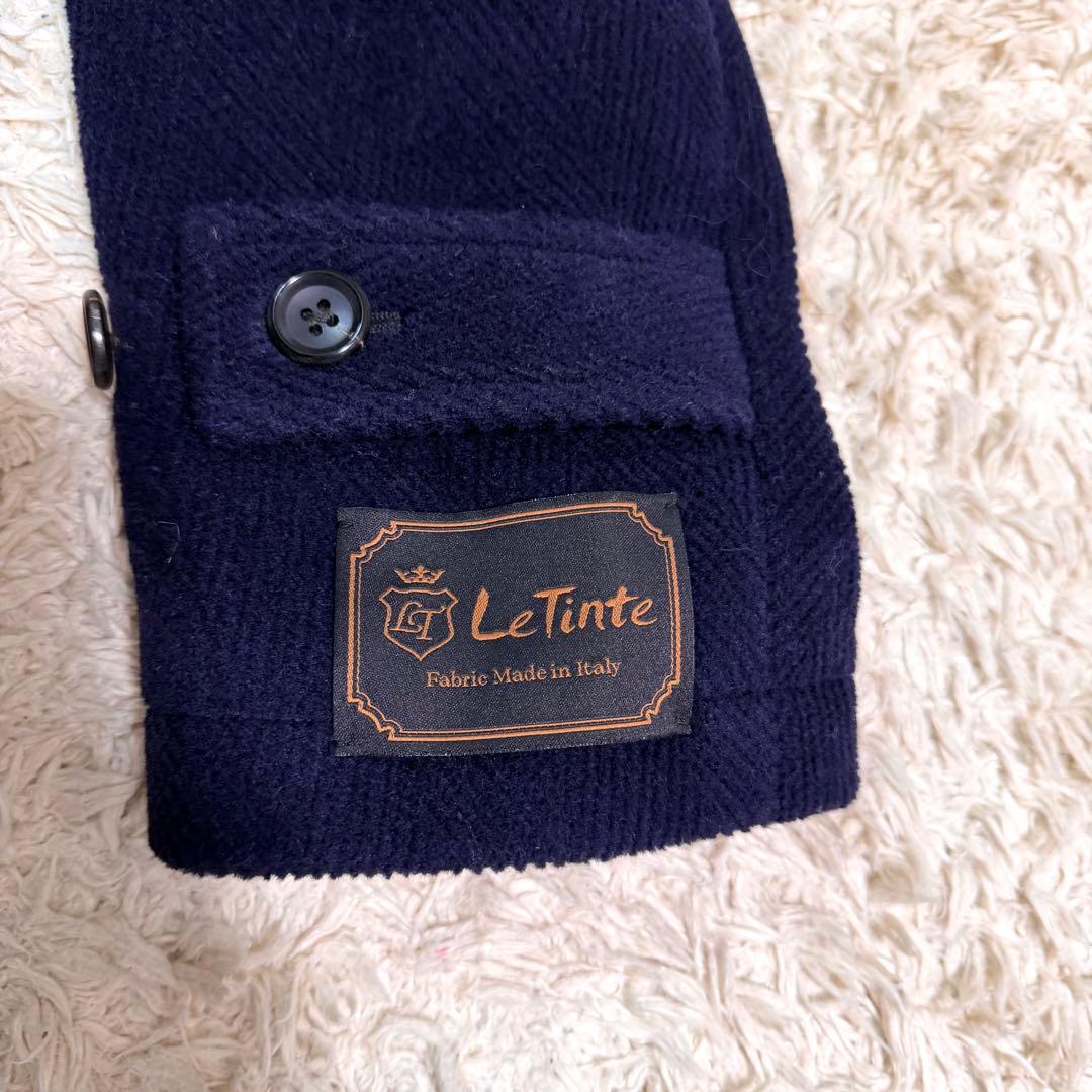 美品　orcival　letinte　パイルカット　ヘリンボーン　ダッフルコート