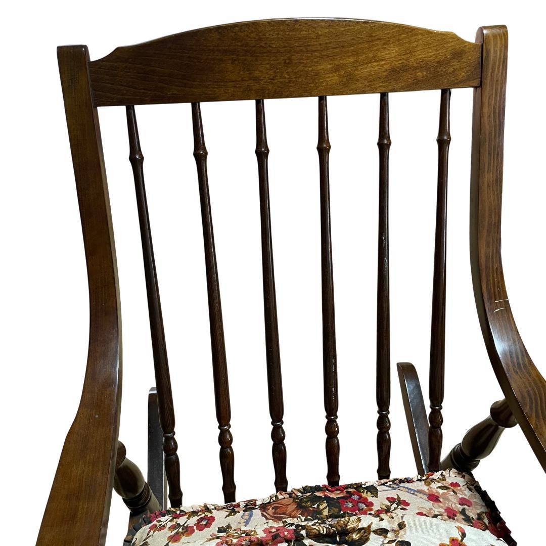 柏木工 KASHIWA 旧ロゴ ロッキングチェア 花柄クッション かしわ