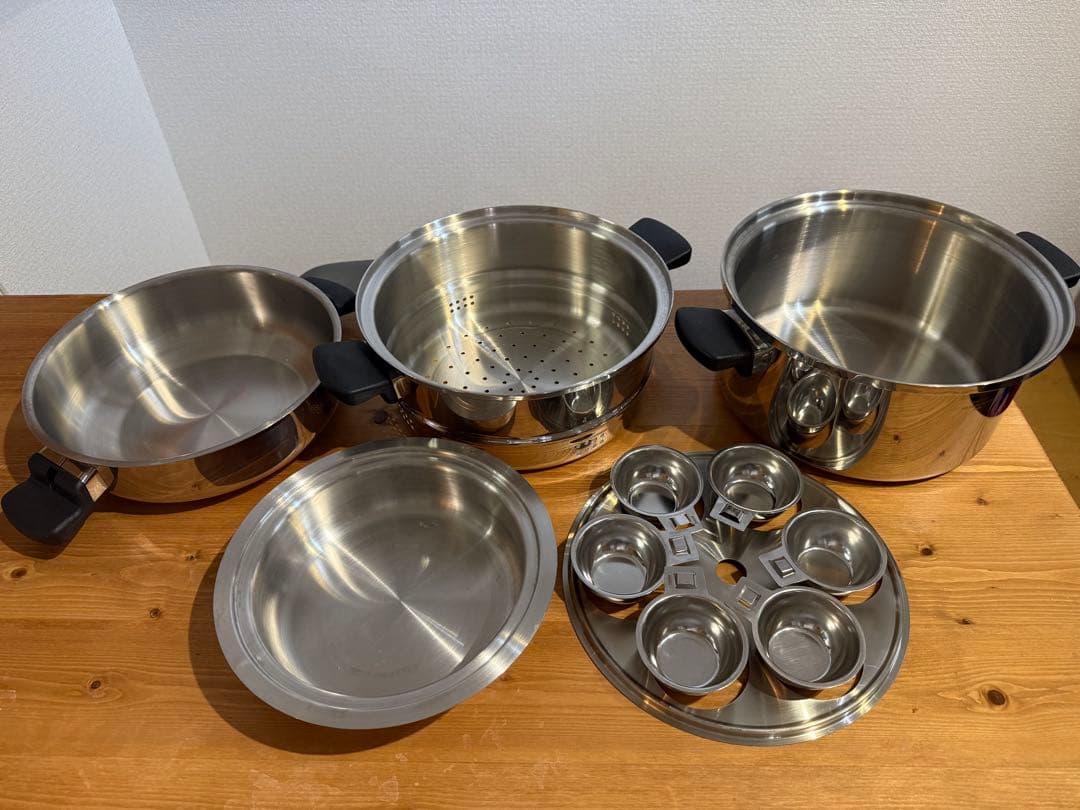 美品Amway アムウェイ鍋セット IHシチューパン、大フライパン