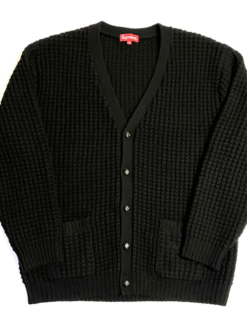 トップス Supreme - Waffle Knit Cardigan Black