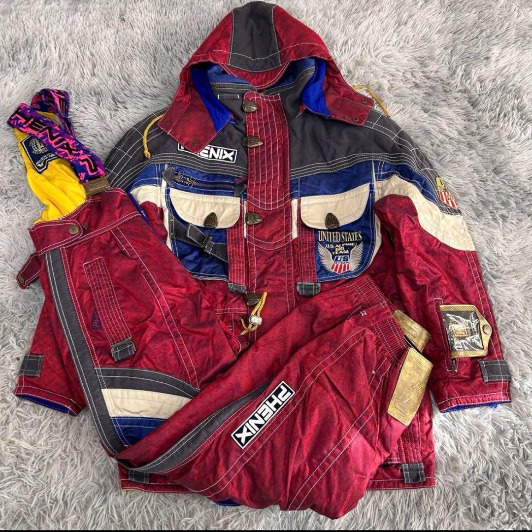 m6343【美品 アメリカチーム フェニックス】希少 スキーウェア 上下