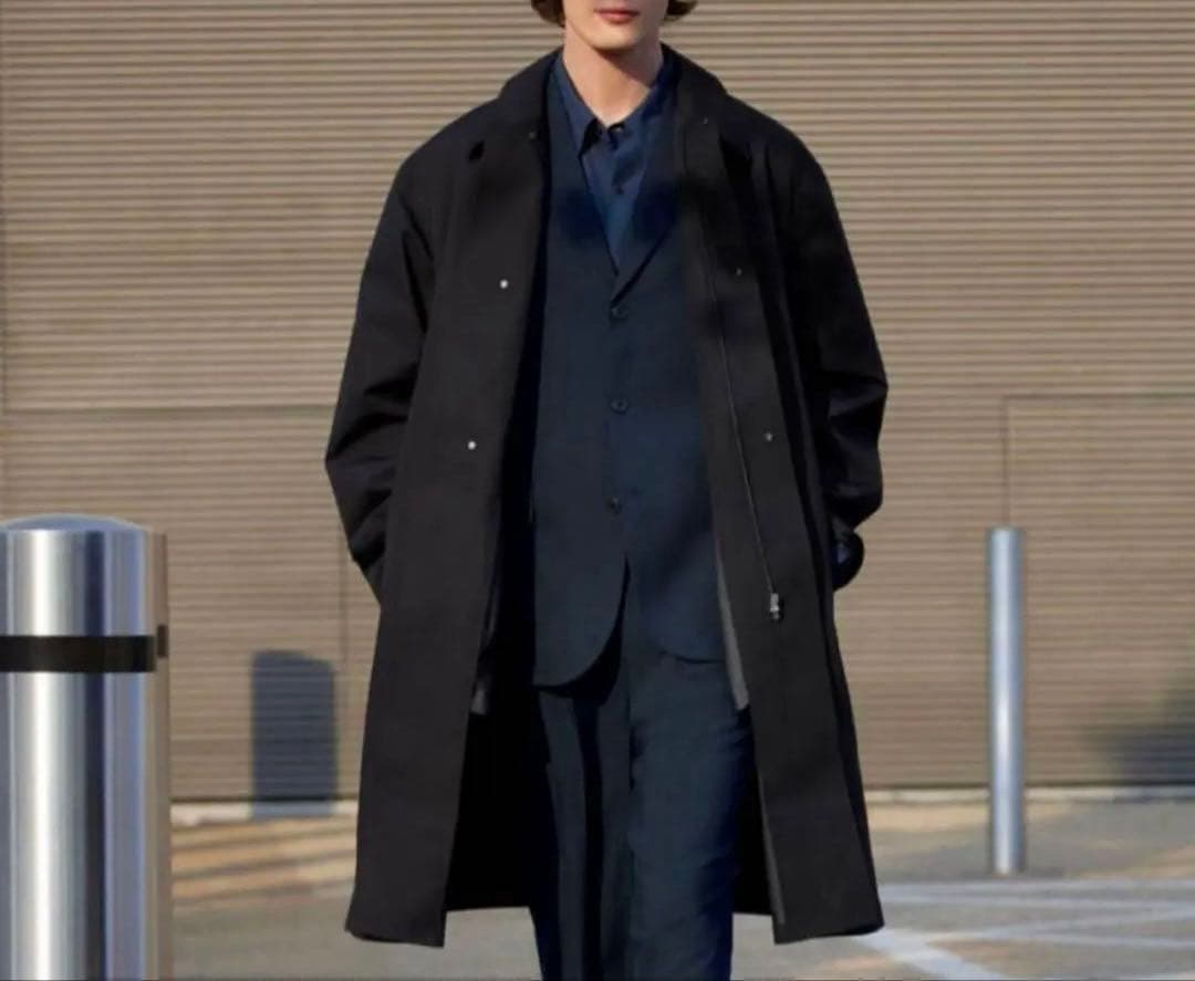 UNIQLO C ブロックテックステンカラーコート　2025モデル ブラック