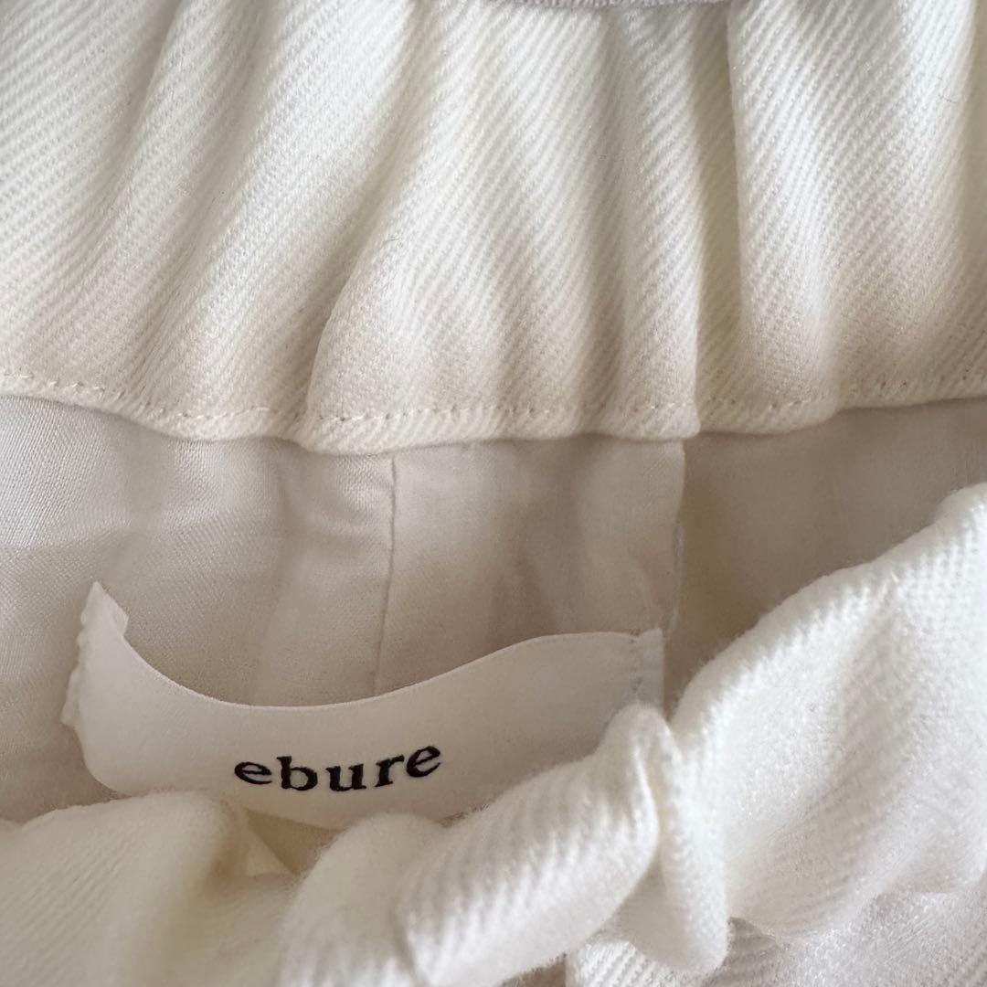 春コーデ2023エブール デニムライクウール　サーキュラースカート ebure