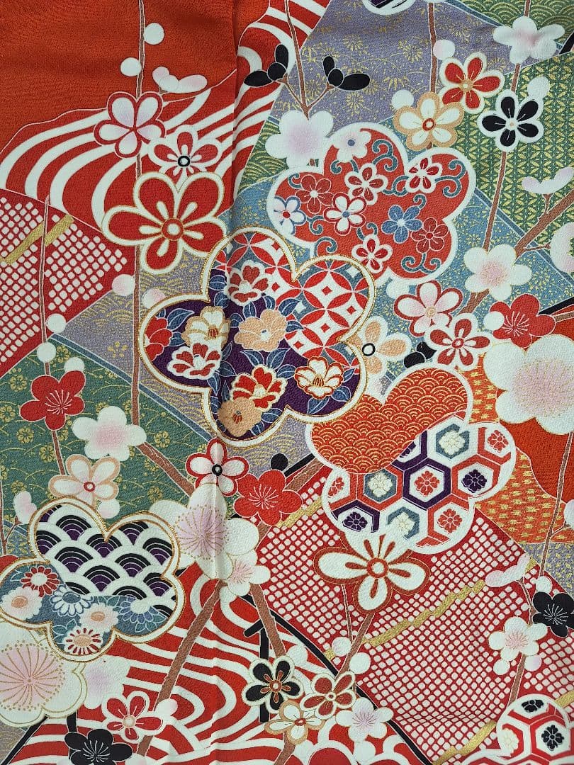 着物リメイクワンピース3666