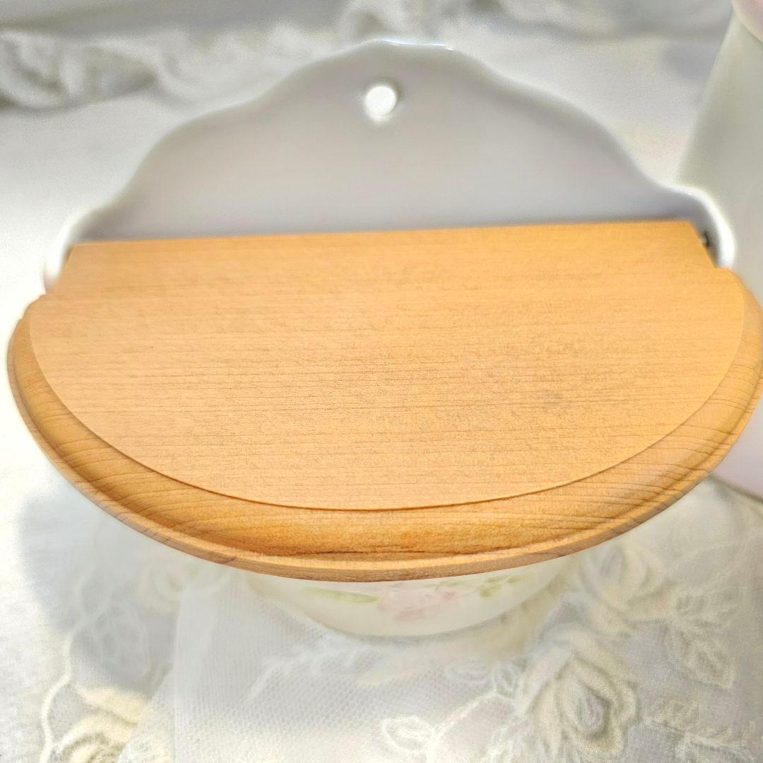 イマンimane ダイアナローズ 陶器コットンケース 2個セット 木製アルメット