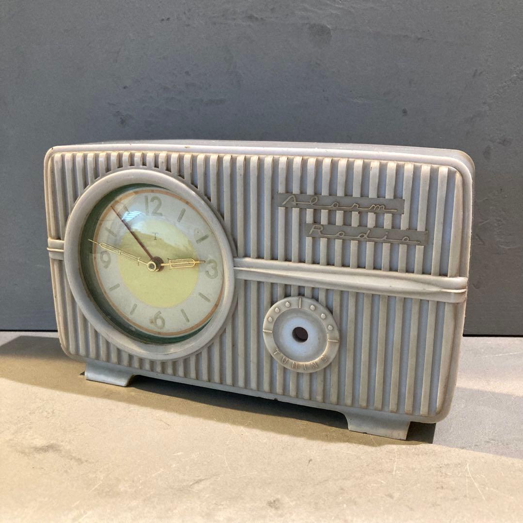 希少 昭和20年代 東京時計 鉱石ラジオ付き目覚まし時計 ゲルマラジオ ジャンク