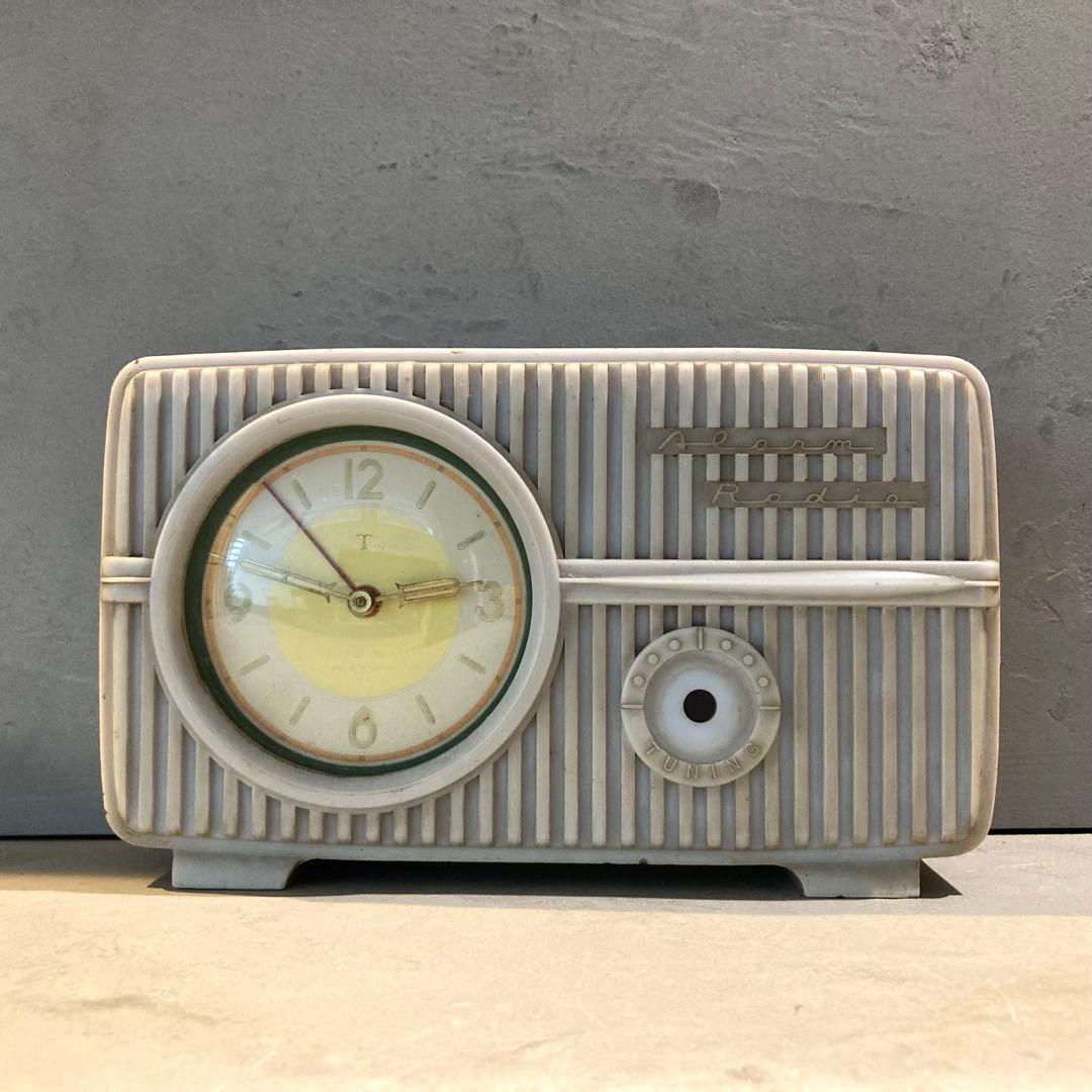 希少 昭和20年代 東京時計 鉱石ラジオ付き目覚まし時計 ゲルマラジオ ジャンク