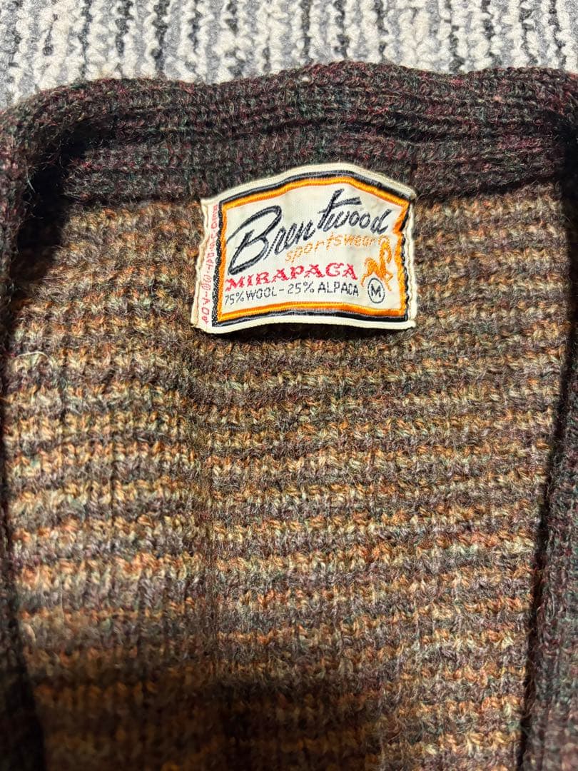 brentwood チェック柄カーディガン M