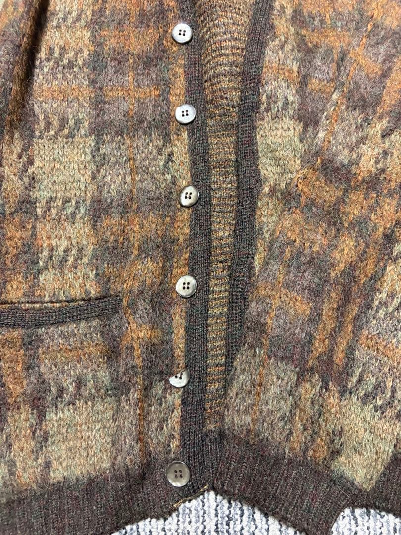 brentwood チェック柄カーディガン M