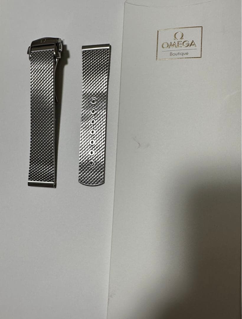 オメガ純正　ツーピース ステンレス　メッシュブレスレッ﻿ト　新品　20mm