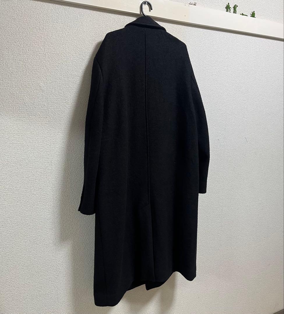 ZARA ダブルブレスト 黒 チェスターコート ウール