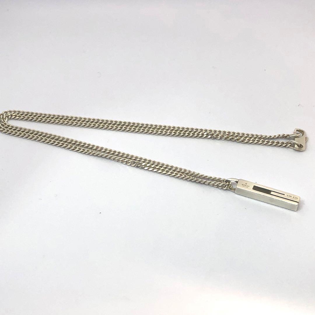 美品‼︎グッチ GUCCI ネックレス カットアウト　スクエア Gモチーフ 925