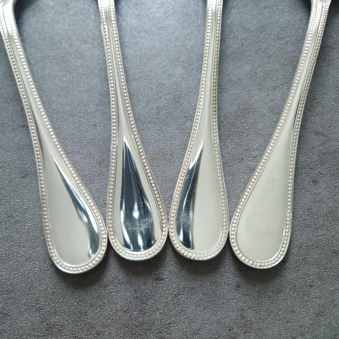 希少 美品 クリストフル パール コンソメスプーン 4点
