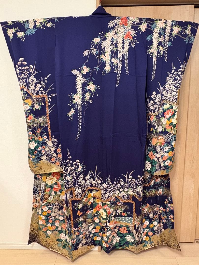 振袖フルセット 紺青 四季花 sMH2512135