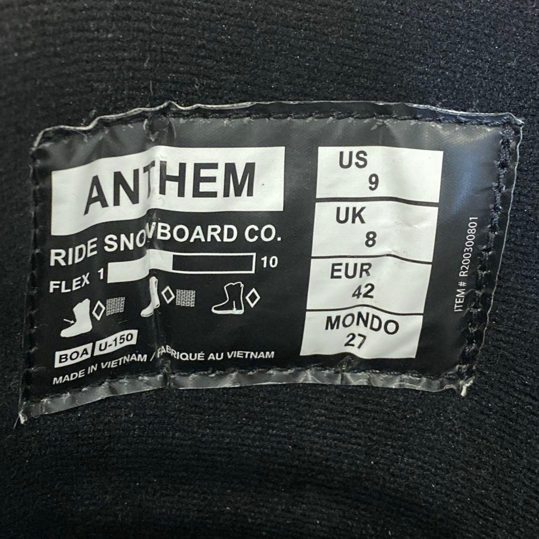 【2023モデル_即日発送】RIDE スノボ　ANTHEM アンセム　27cm