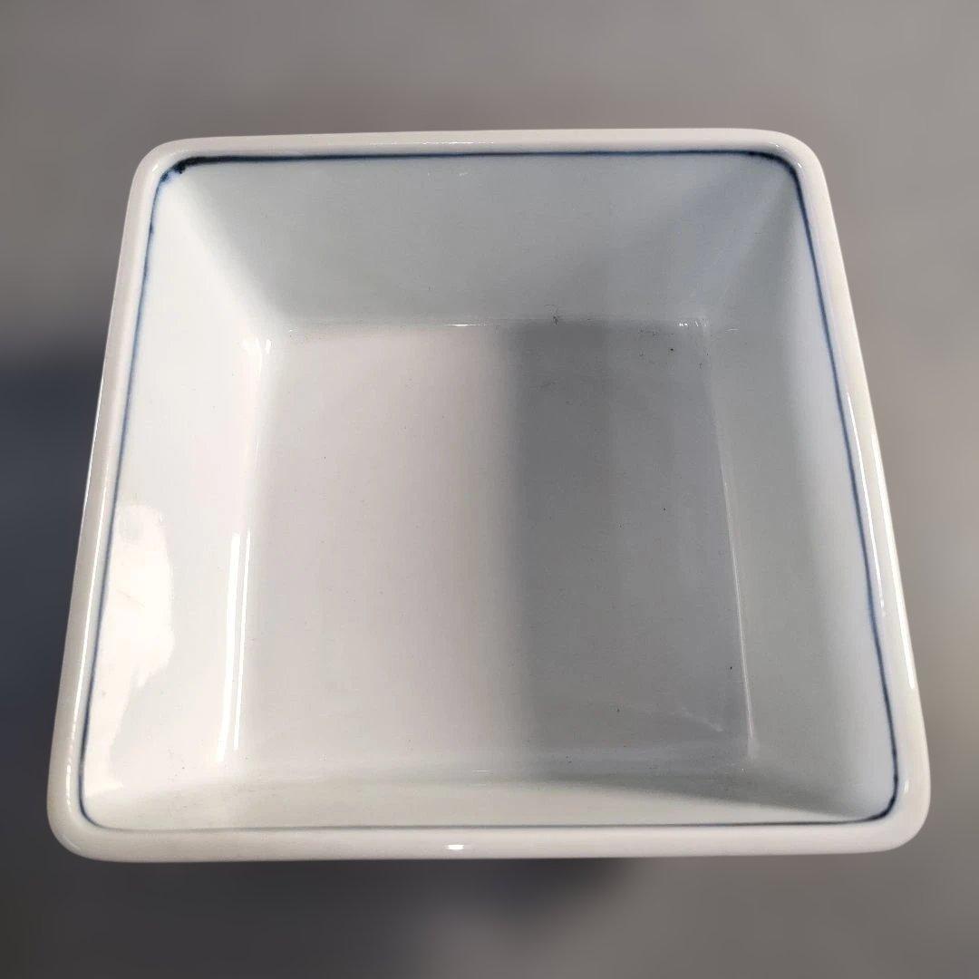 A1365-9/京焼/宮永東山 造/染付松竹梅図四方刺身揃 大5客・小5客/共箱