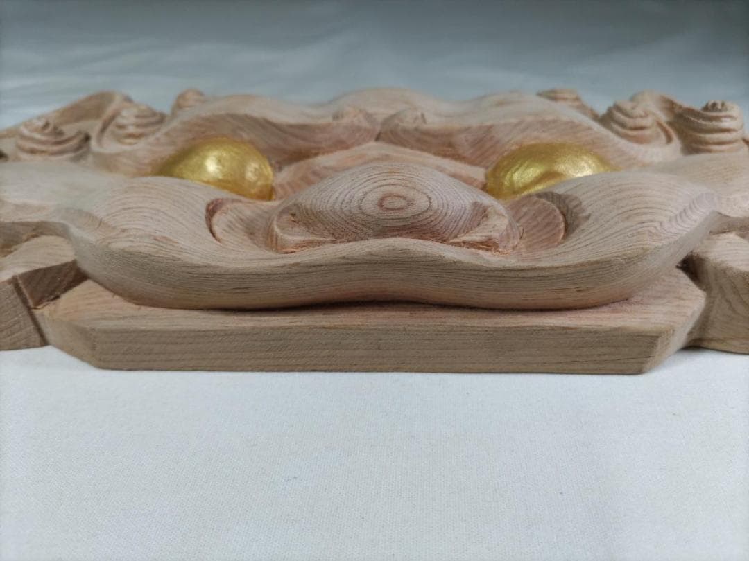 ★☆金目【獅子噛み】幅30ｃｍ、魔除け！お祭り、山車、神輿　だんぢり彫刻部材