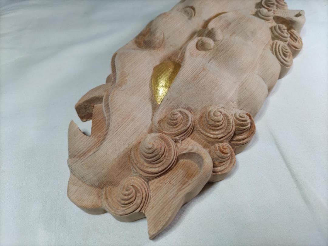 ★☆金目【獅子噛み】幅30ｃｍ、魔除け！お祭り、山車、神輿　だんぢり彫刻部材