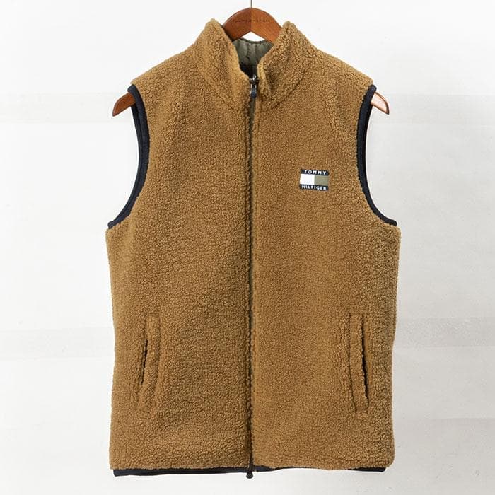 【新品未使用】トミーヒルフィガーフリースベスト (THMA369)OL　L