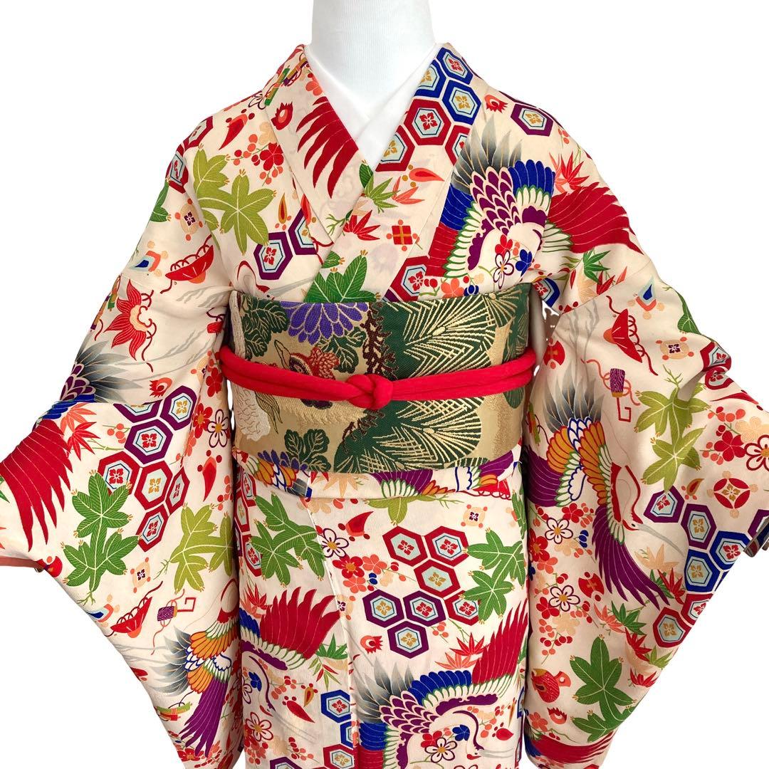 ★みるきーねむ です★アンティーク　ジュニア　女の子　子供着物　NO2