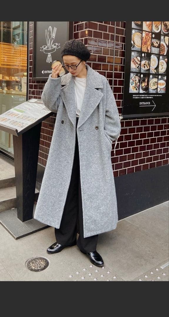 アングリッド/グレー チェスターコート M