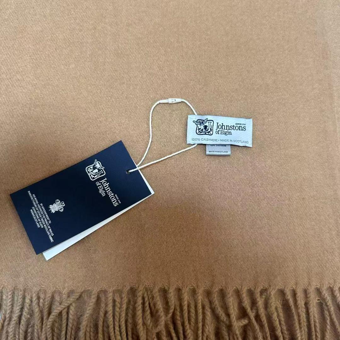 ジョンストンズ カシミア 大判ストール マフラー キャメル