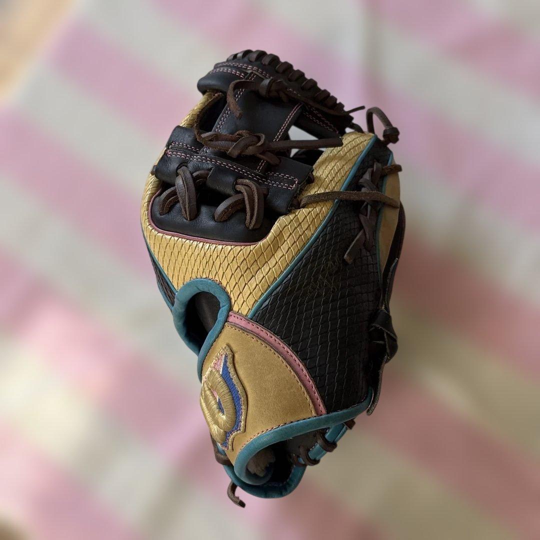 Wilson 軟式グローブ 右投げ用 黒/青/黄