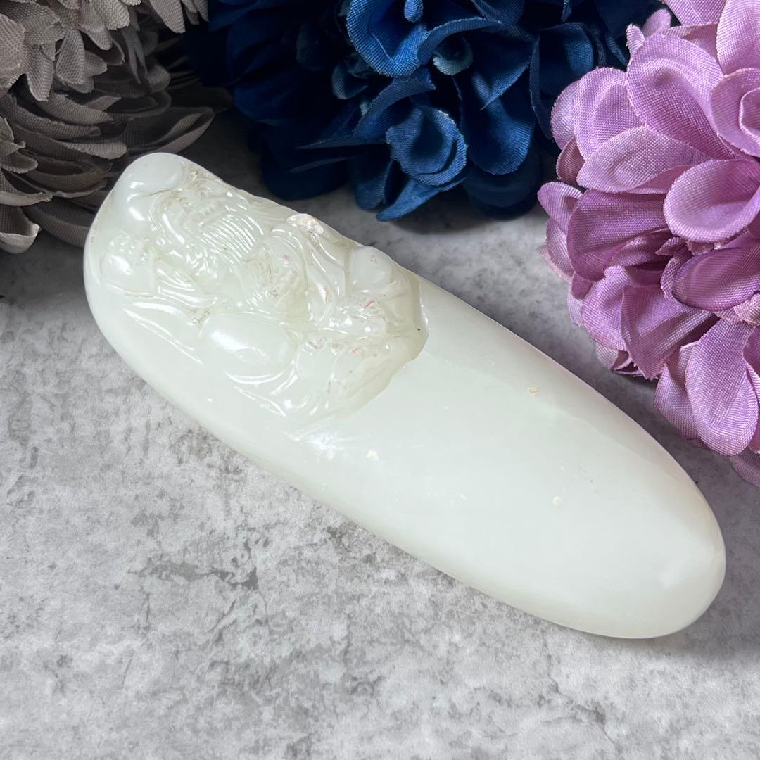 【玉石】吉祥「恵比寿？」手把件 小擺件 握り石 手玩 玉器