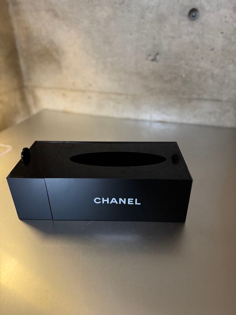 【稀少品】CHANEL ノベルティ ブラック ティッシュボックス