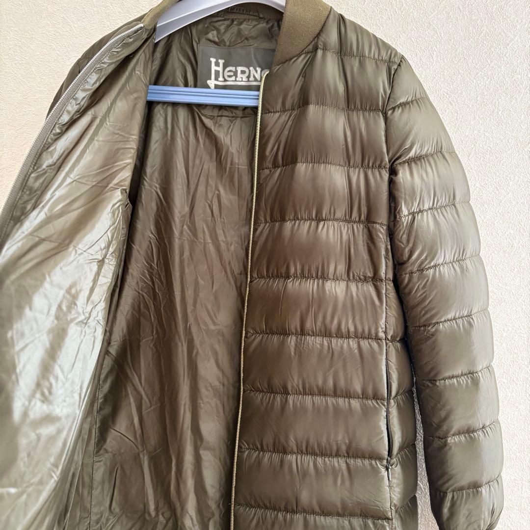 ２点おまとめ　ヘルノ　ダウン　コート　ノーカラー　レディース　42