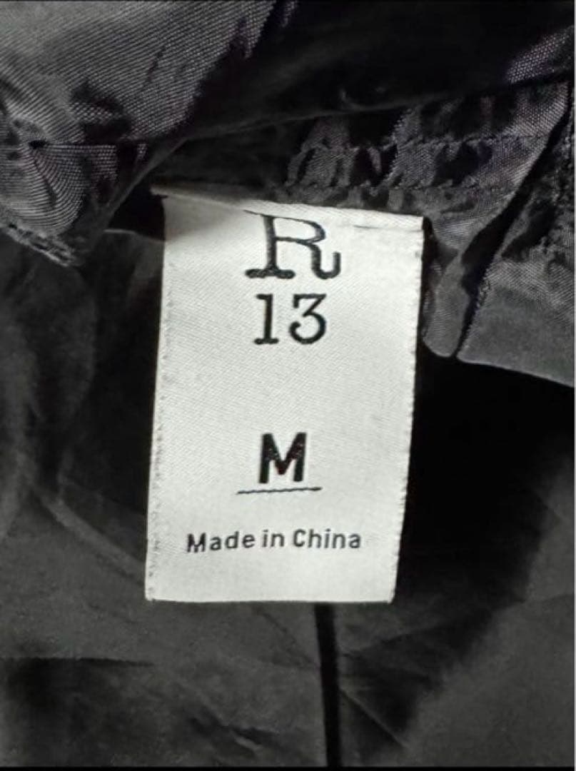 R13 longfit bomberjacket MA-1 黒 M