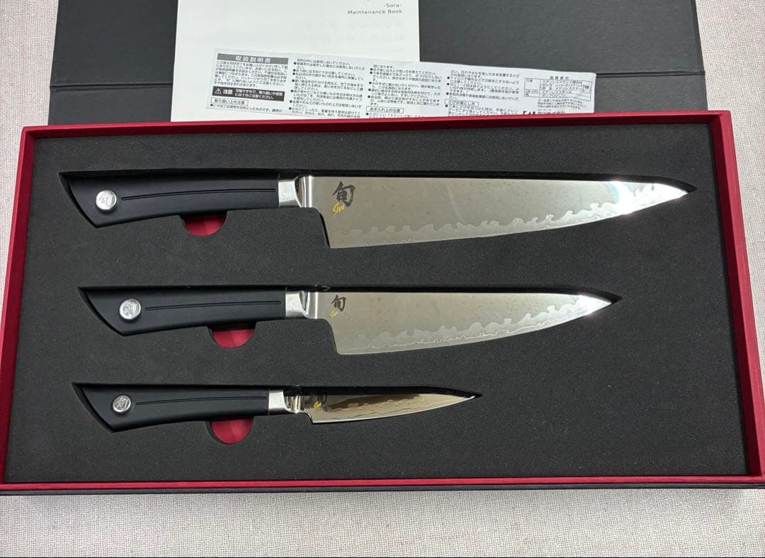 貝印　旬 SHUN Sora 包丁3本セット