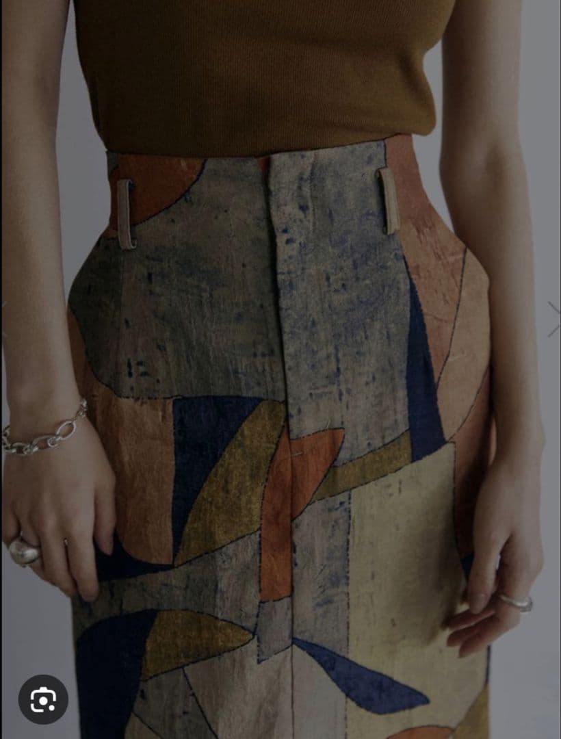 Ameri　MEDI MURAL I LINE SKIRT