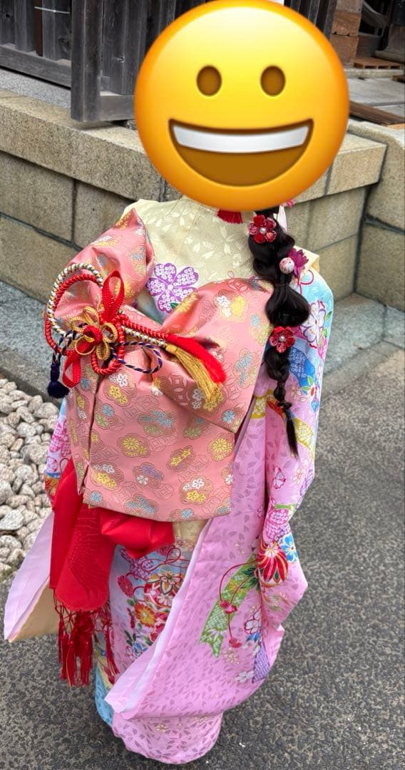 豪華な絵羽四ツ身　七五三　7歳　フルセット